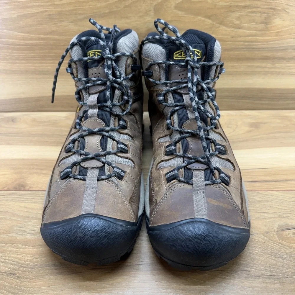 Keen Targhee II Mid Hiking Boot Mens 13 Brown Waterproof Leather Soft Toe Casual